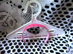 AMERICAN GIRL DOLL PINK HEADBAND AND HANGAR DUO OR AG RED ZIPPY HOODED JACKET